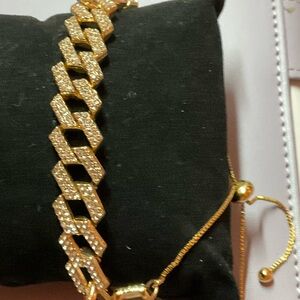 Gold Pave Cuban Link Bracelet